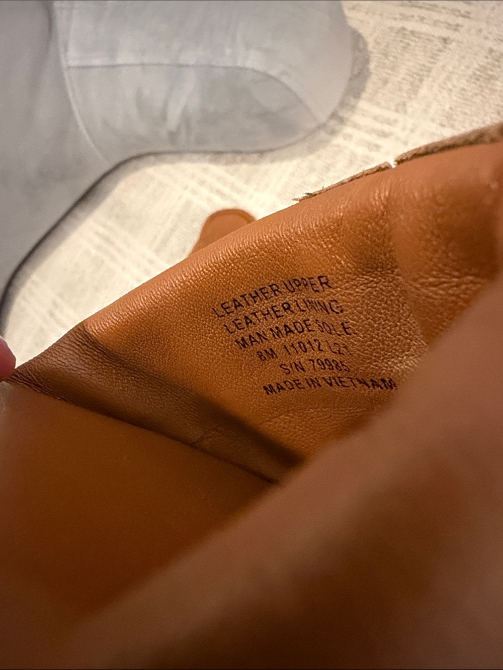 Tory Burch Cognac Leather Slide Sandals with Gold Logo - Picture 7 of 7